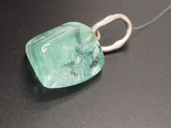 Серебряная подвеска с натуральным бериллом - 35