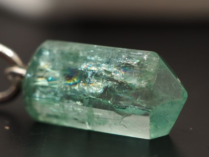 Серебряная подвеска с натуральным бериллом-685